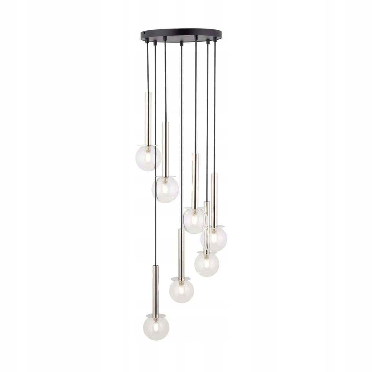 DAISY 7 Hanglamp met Transparante Glazen Bollen - Sigma Lighting