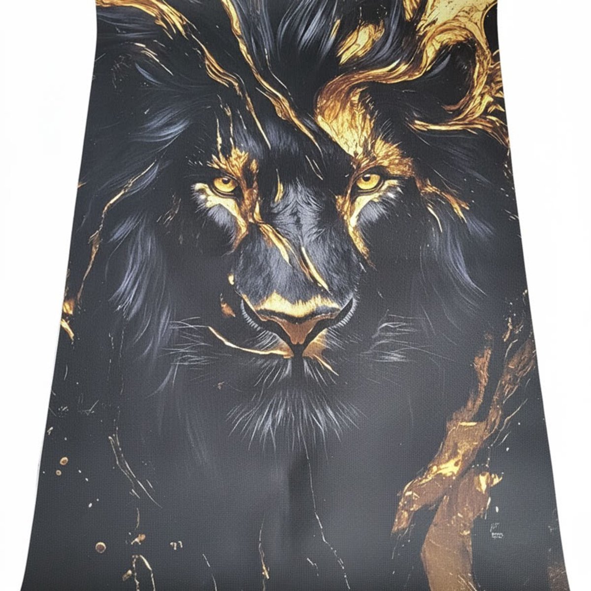 Eviva Home Deco Luxe Poster Leeuw in Goud & Zwart Jungle Print - Modern Abstract Dierenportret - Botanische Wanddecoratie