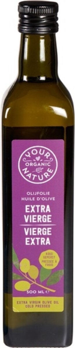 Your Organic Nature Olijfolie Extra Vierge Bio - 3 x 500 ml - Voordeelverpakking