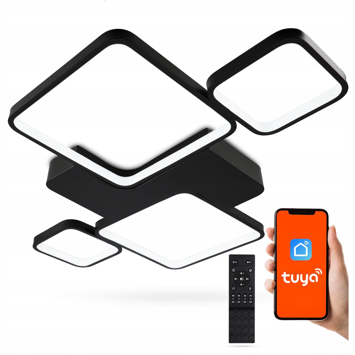 Moderne LED Plafondlamp TUYA App & Afstandsbediening 66W