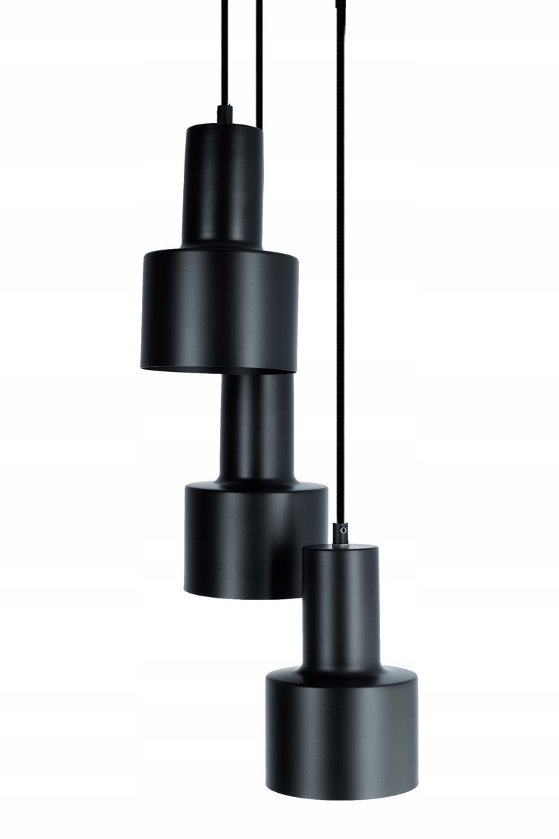 Glamour Hanglamp Zwart 3xE27 - In hoogte verstelbaar