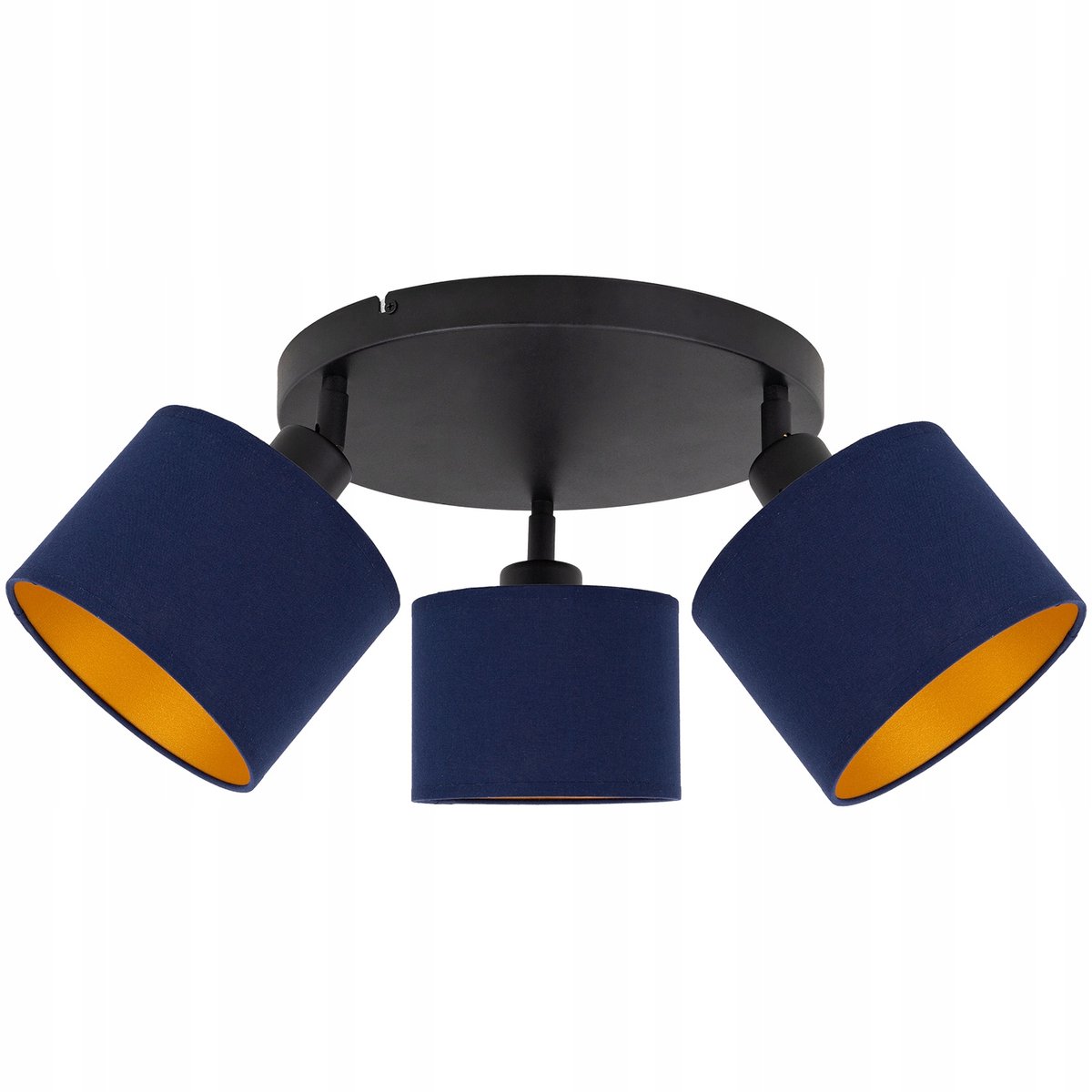 Plafond Lamp Loft Draaibaar Blauw-Goud E27