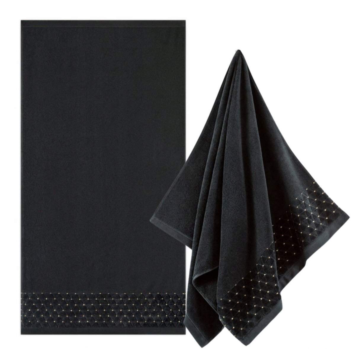 Zwoltex Oscar AB Badhanddoek Zwart 500g 70x140cm - Luxe Katoen