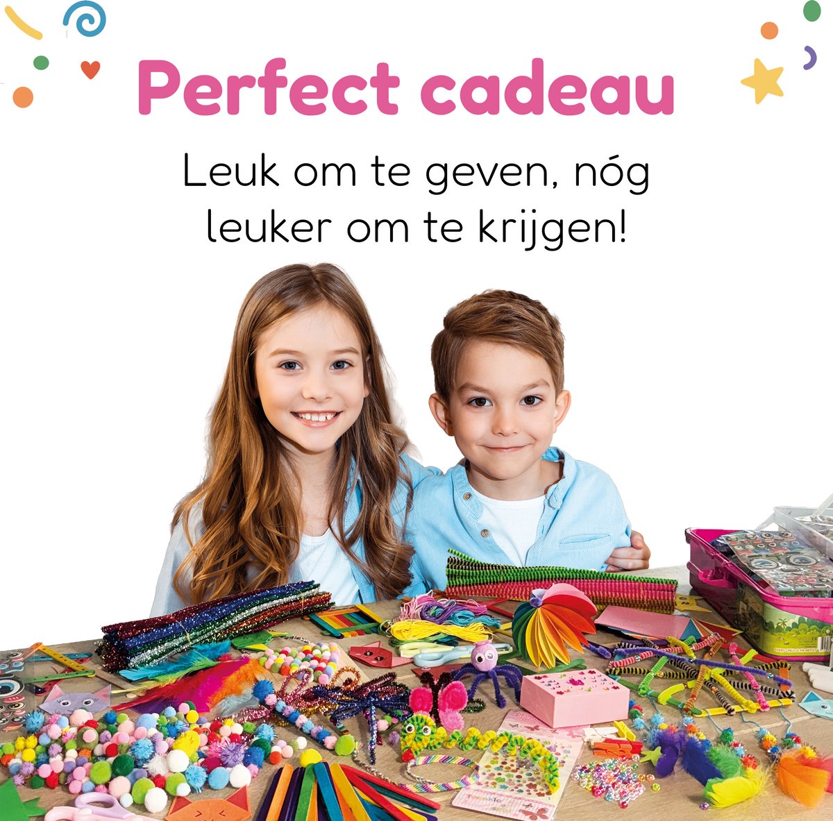 Knutselkoffer XXL BIEK20® Roze - Inclusief E-Book - Knutselpakket - Knutselen Meisjes - Creatief Speelgoed - Knutseldoos - Knutselset - Knutselen voor Kinderen — afbeelding 3
