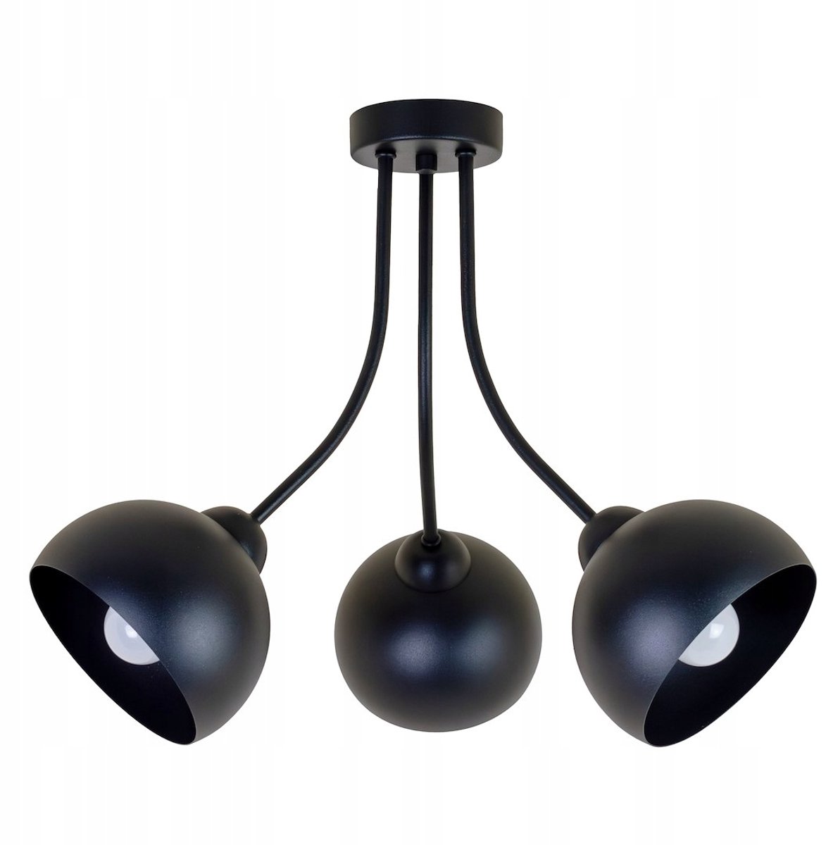 Milagro QUEEN Plafondlamp 3xE27 Zwart Metaal - Loft Stijl