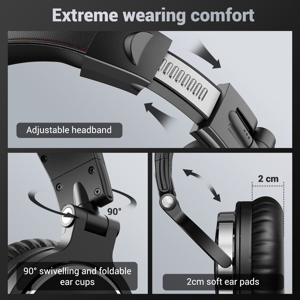 V2FUTURE Pro20 Bedrade DJ Koptelefoon Over Ear - afbeelding 3