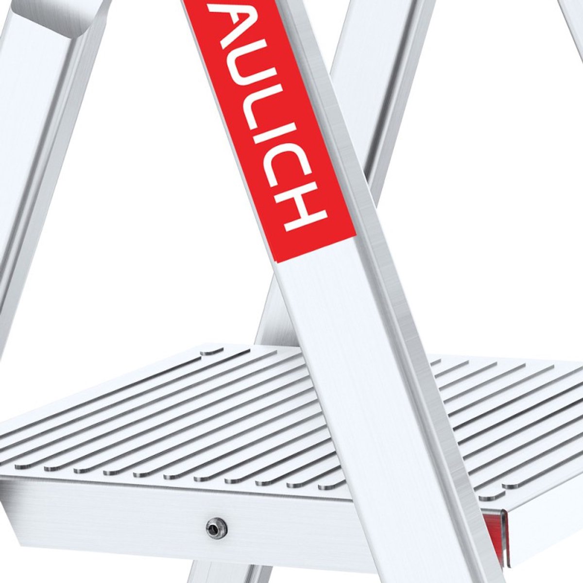 Baulich Aluminium trapladder voor huishouden - 5 treden met haak en antislip - werkhoogte 297 cm, draagvermogen 125 kg – foto 3