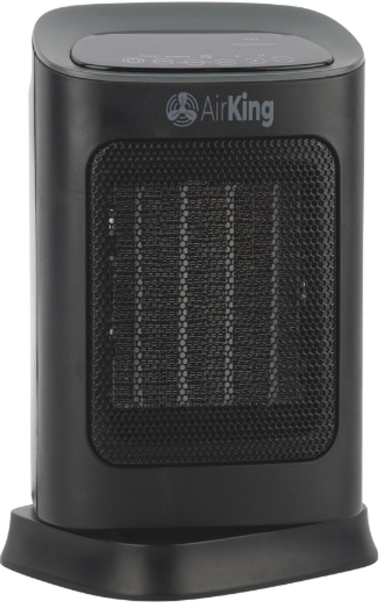 AirKing Elektrische Kachel - Compacte Keramische kachel met touchscreen - 2 Standen 900 en 1800 Watt - Kantelbeveiliging - Draagbaar