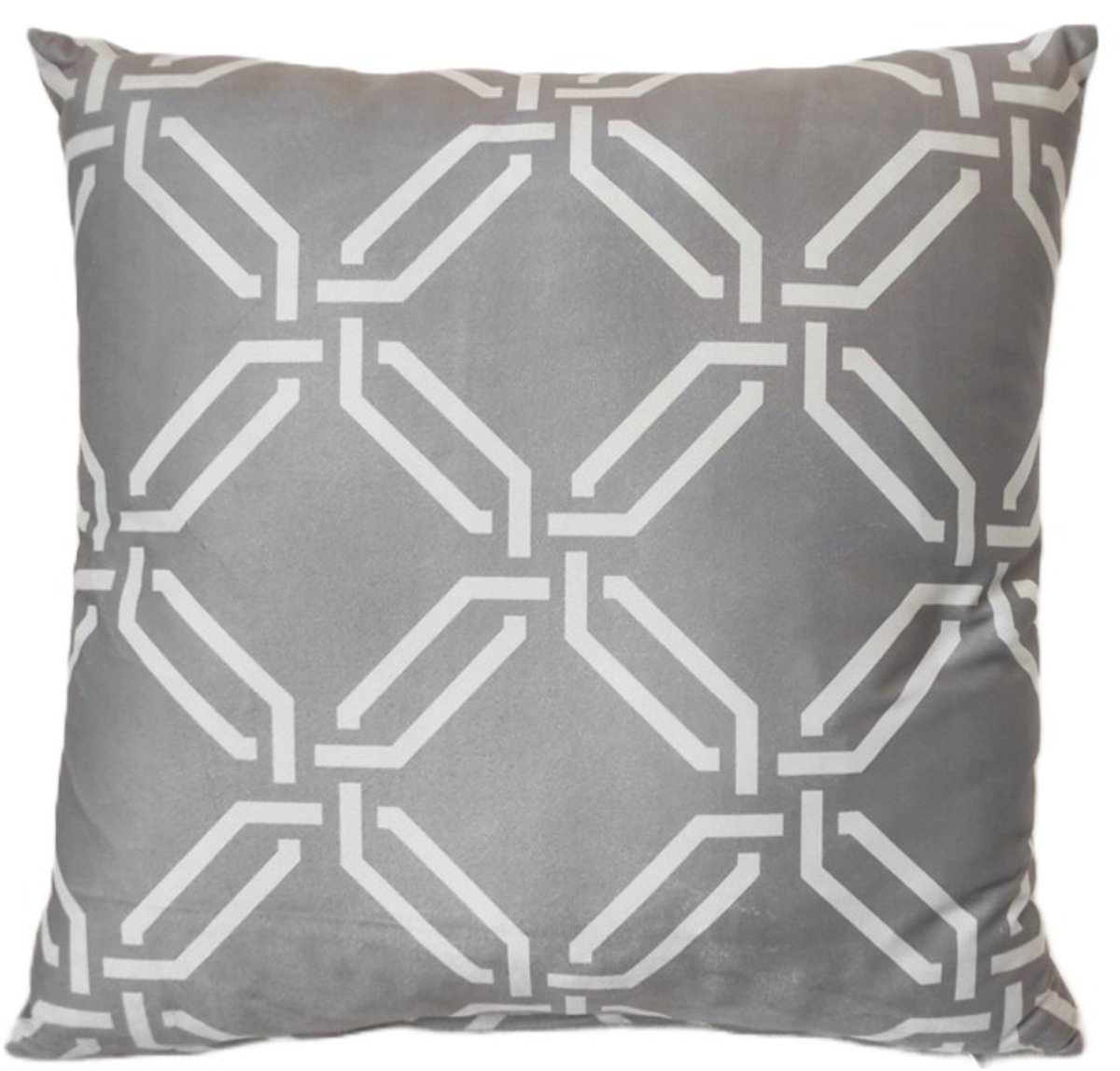 Decoratieve Kussensloop 45x45 Grijs met Geometrische Patronen