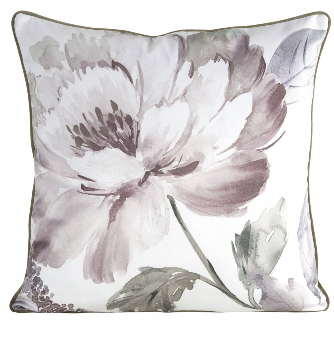 Decoratieve Kussensloop ROSALIA 60x60 cm Wit met Bloemendessin
