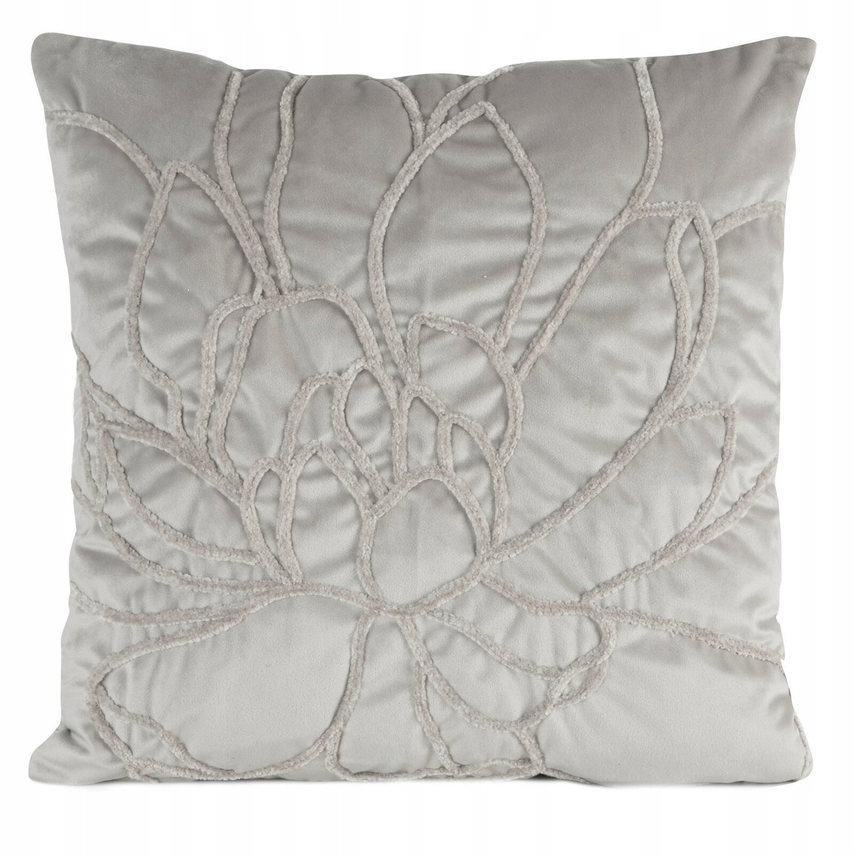 Decoratieve Kussensloop SANDI 04 45x45 cm Zilver met Borduurwerk