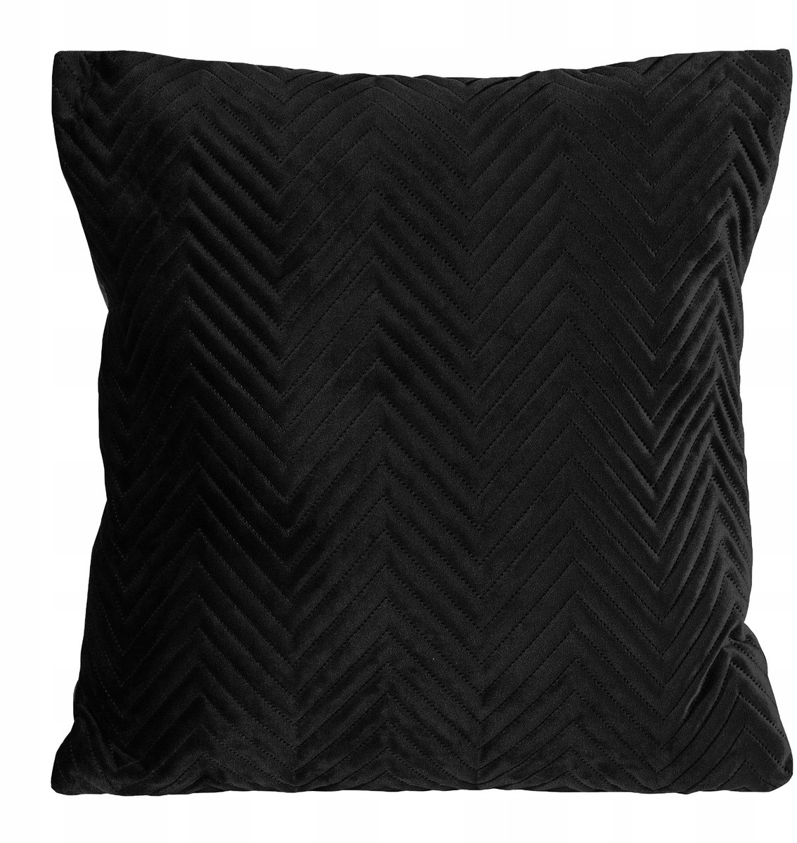 Decoratieve Kussenhoes 45x45cm Sofia Velours Zwart Gewatteerd