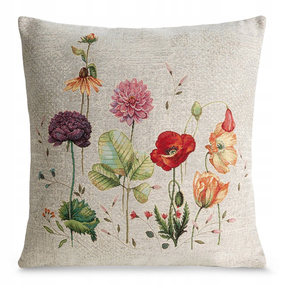 Eurofirany Decoratief Kussenhoes Wandkleed 45x45cm - Bloemmotief Meerkleurig