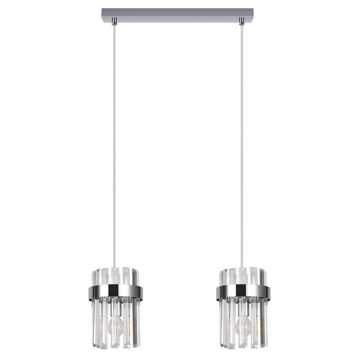 Licht Prestige Vetro Hanglamp Chroom 2xE14 LED Modern Glamour