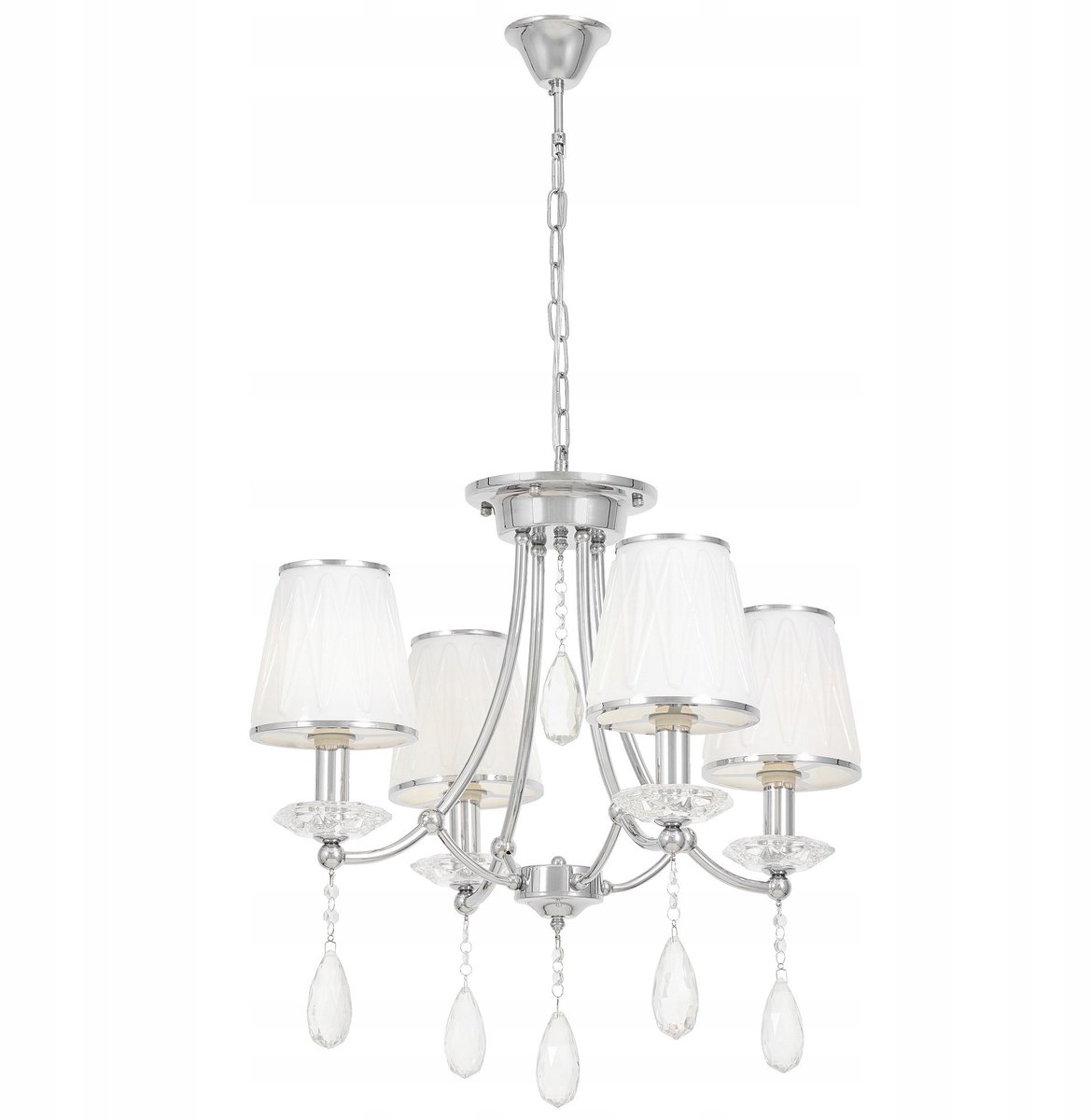 Klassieke Kroonluchter Chroom Kristal - Dominni W4