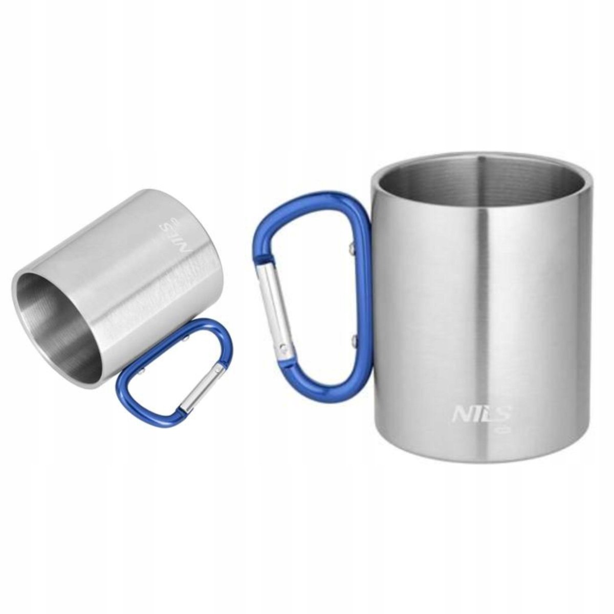 Nils Camp RVS Mok met Karabijn 300 ml - Blauw