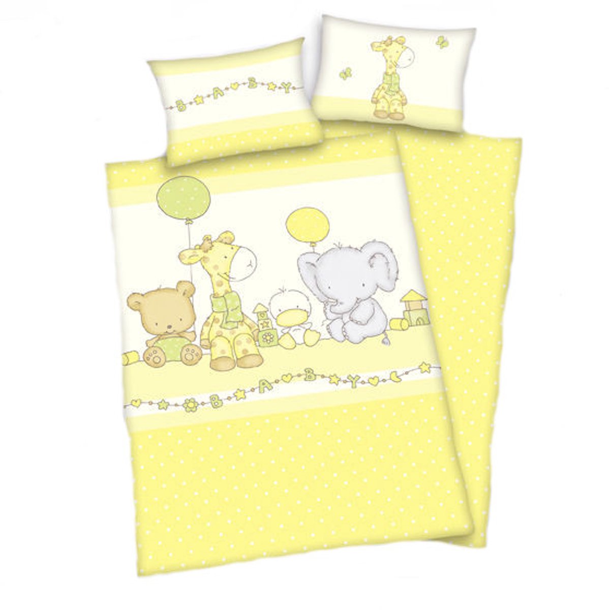 Kinderbeddengoed 90x120cm - Dierenprint Katoen met Rits