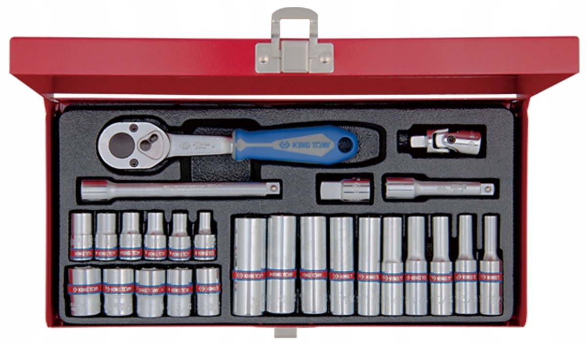 King Tony 2526SR 26-delige inch doppenset met ratel