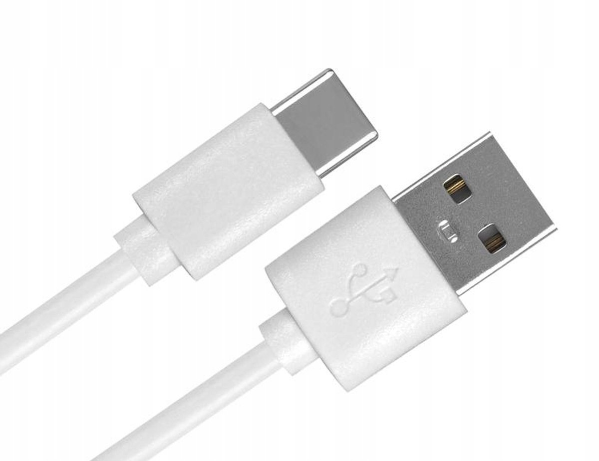 LTC USB-A naar USB-C Snellader Kabel 1m 2.4A Wit