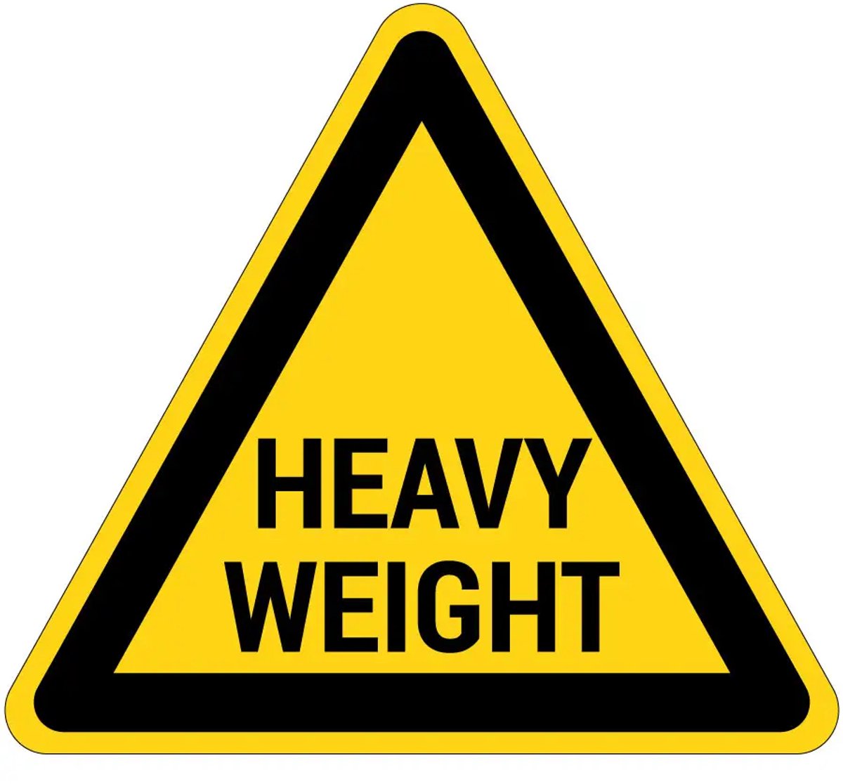 Heavy weight waarschuwingssticker | 40 cm