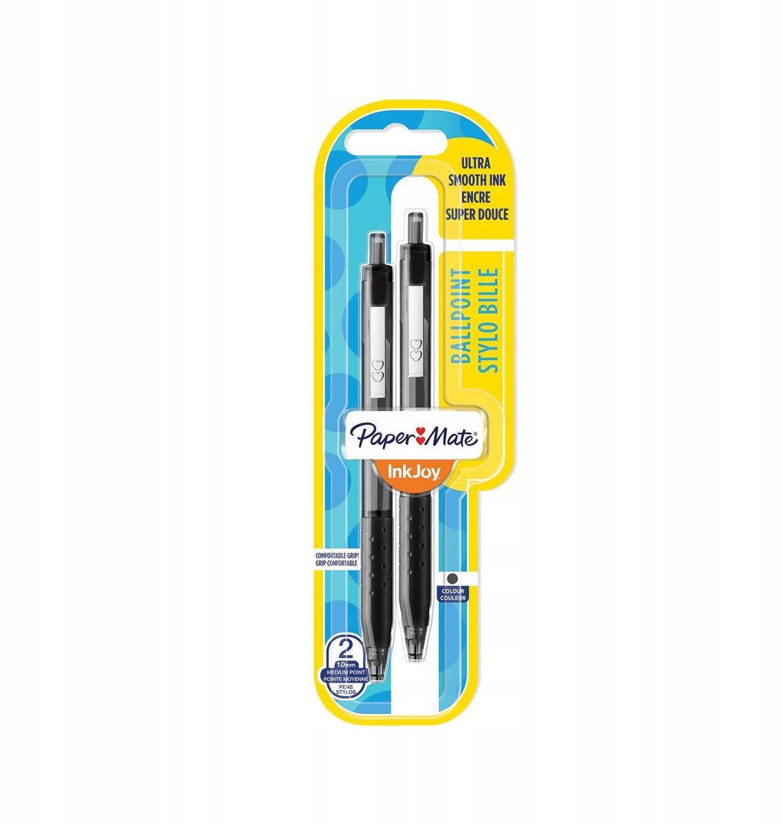 Paper Mate InkJoy 300RT Balpen, Medium, Zwart, 2 st
