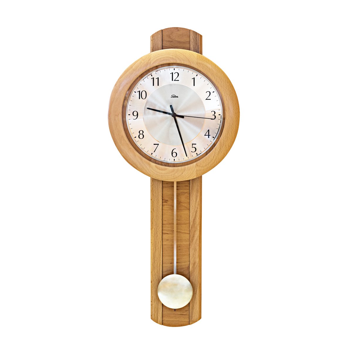 SELVA radiogestuurde slingerwandklok beuken Gauting