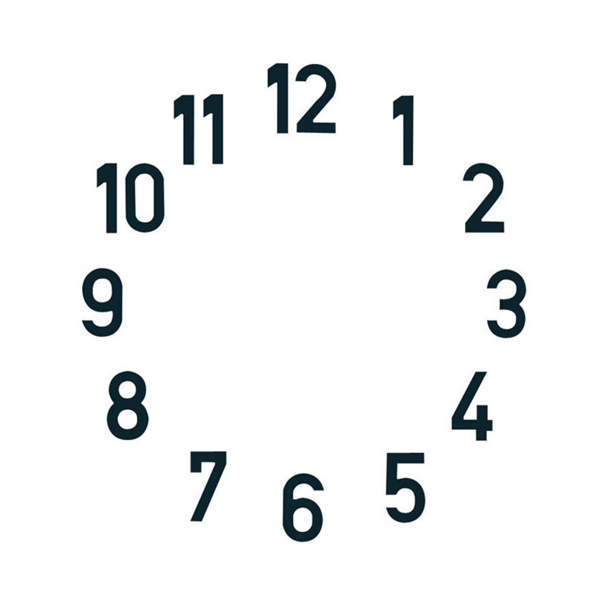 Set Arabische cijfers messing L=25 mm