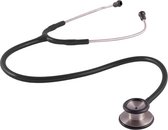 Hospitrix Clinical Dual Head Stethoscoop Zwart - Dubbelzijdig - Medisch - Roestvrij Stalen