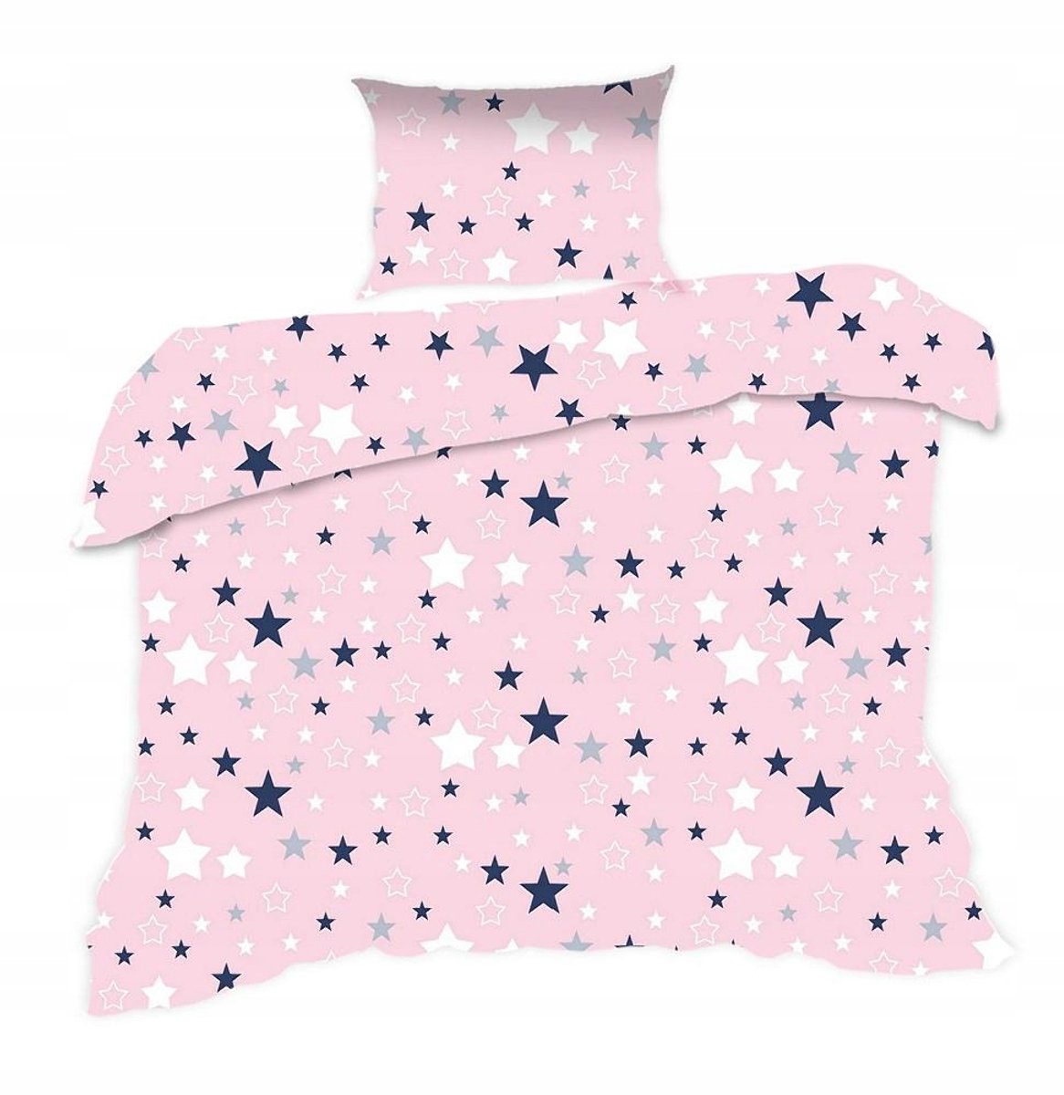 Kinderbeddengoed 140x200 cm Katoen Roze Sterren