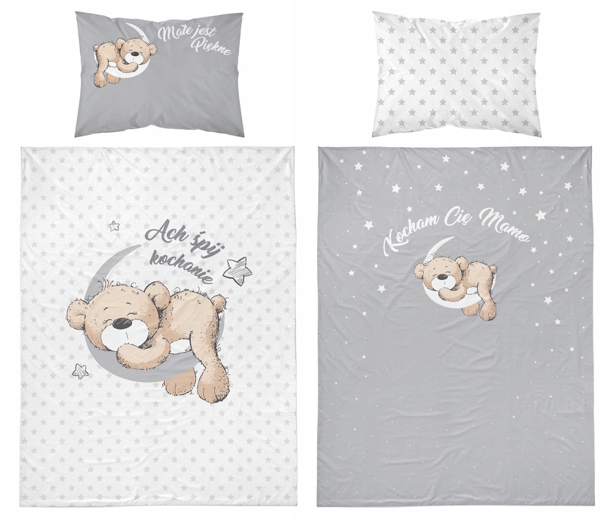 Baby Beddengoed 100x135 cm - Zachte Katoen met Lieve Beer