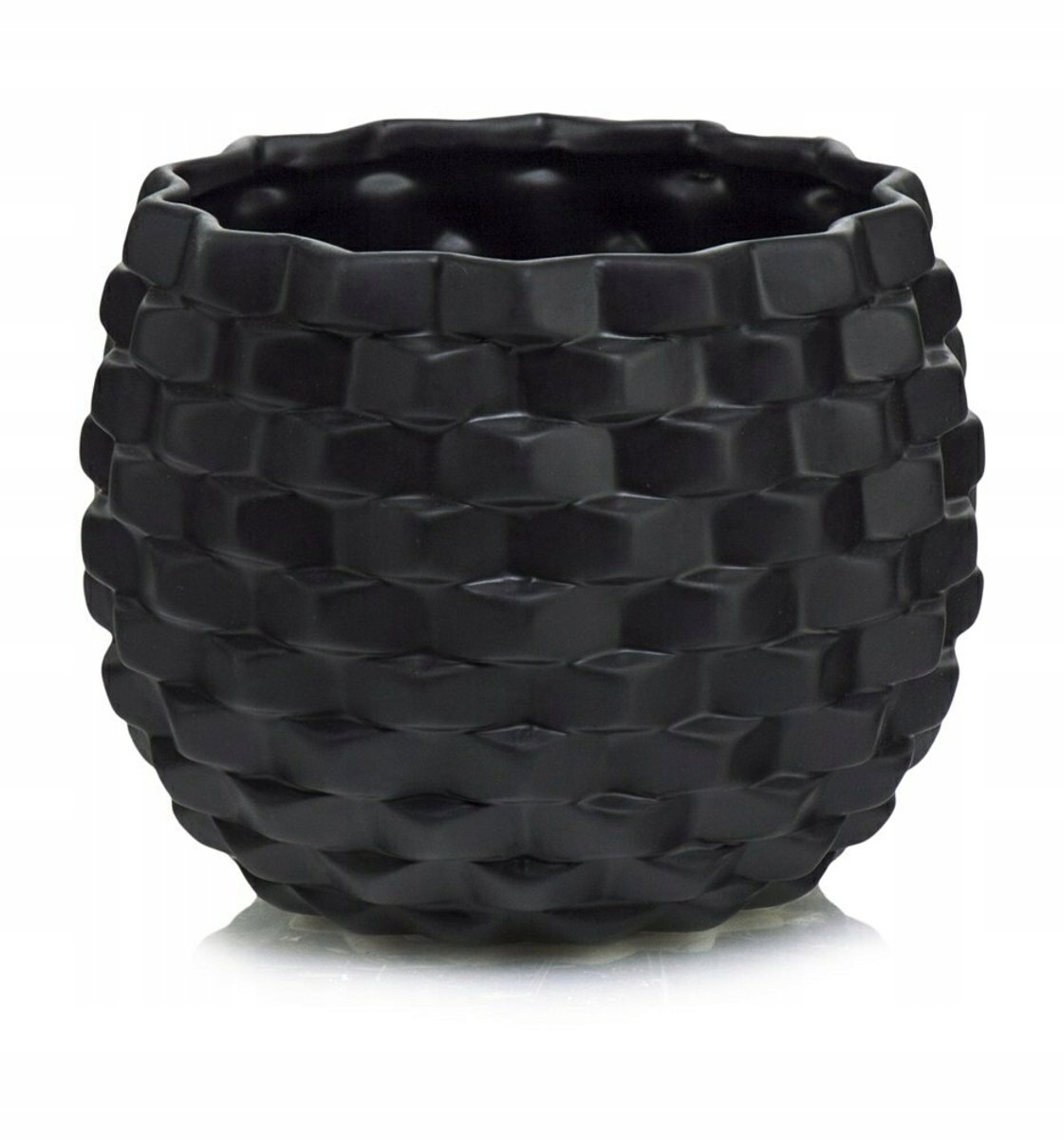 Polnix Keramische Pot Zwart 15x15x12 cm