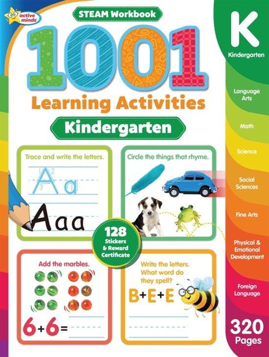 Active Minds 1001 Kindergarten Learning Activities - cover