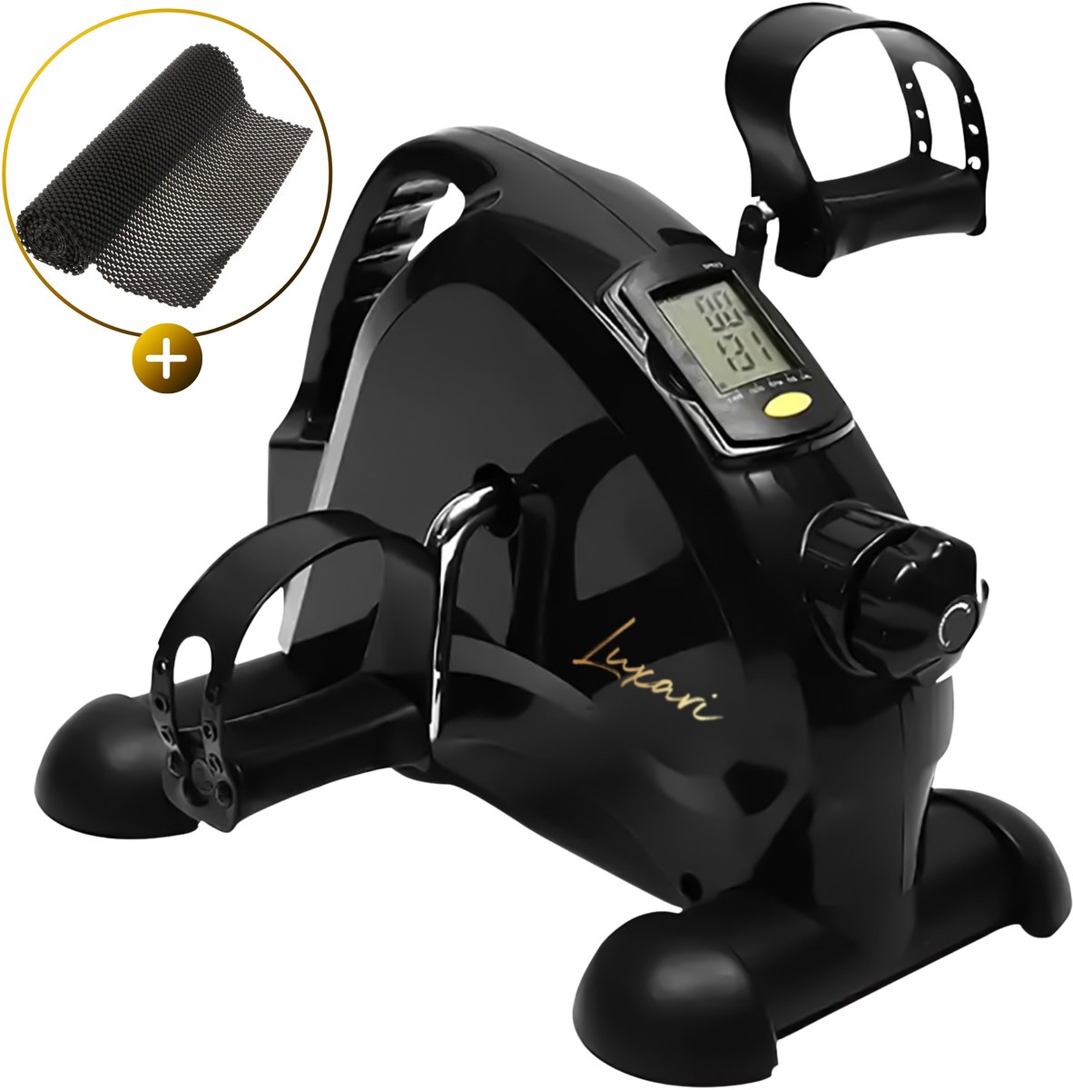 Bol.com Luxari - Stoelfiets Pro - Verstelbare weerstand - Handgreep - Display - Hometrainer - Deskbike - Beentrainer – Armtraine... aanbieding