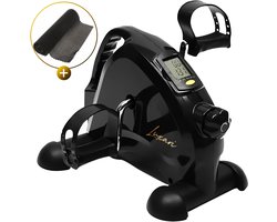 Luxari - Stoelfiets Pro - Verstelbare weerstand - Handgreep - Display - Hometrainer - Deskbike - Beentrainer – Armtrainer - Fietstrainer - Bewegingstrainer