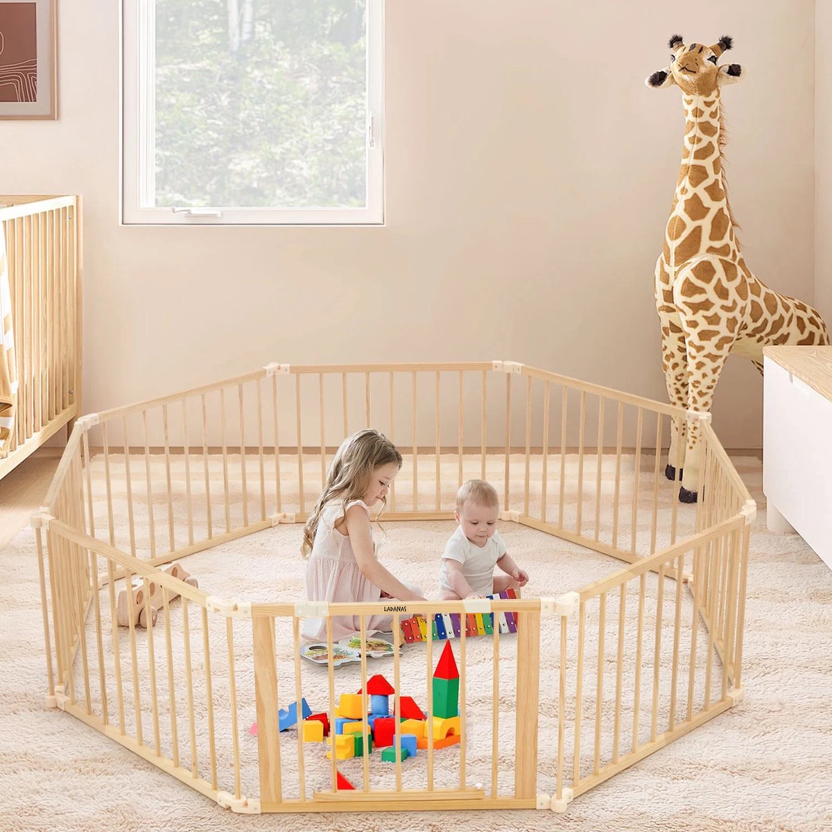 Grote grondbox inklapbaar hout 172×172 cm – Grondbox opvouwbaar met deurtje incl. zuignappen – Stevig- 8 Panelen van 80 cm — cadeau in Cadeau-ideeën - foto 6