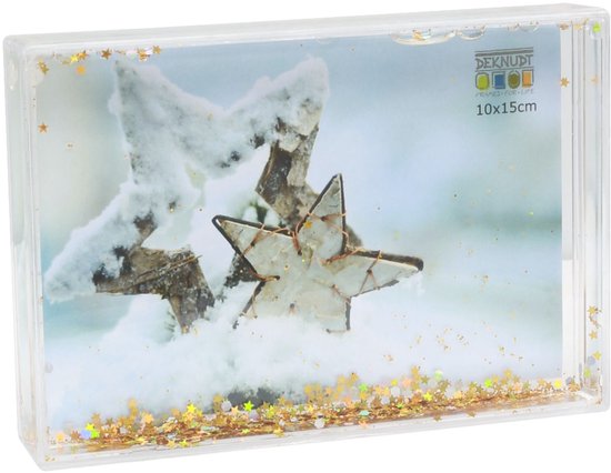Deknudt Frames Cadre photo - Transparent avec étoiles dorées - S66FD9 - Pour photo : 10x15 cm