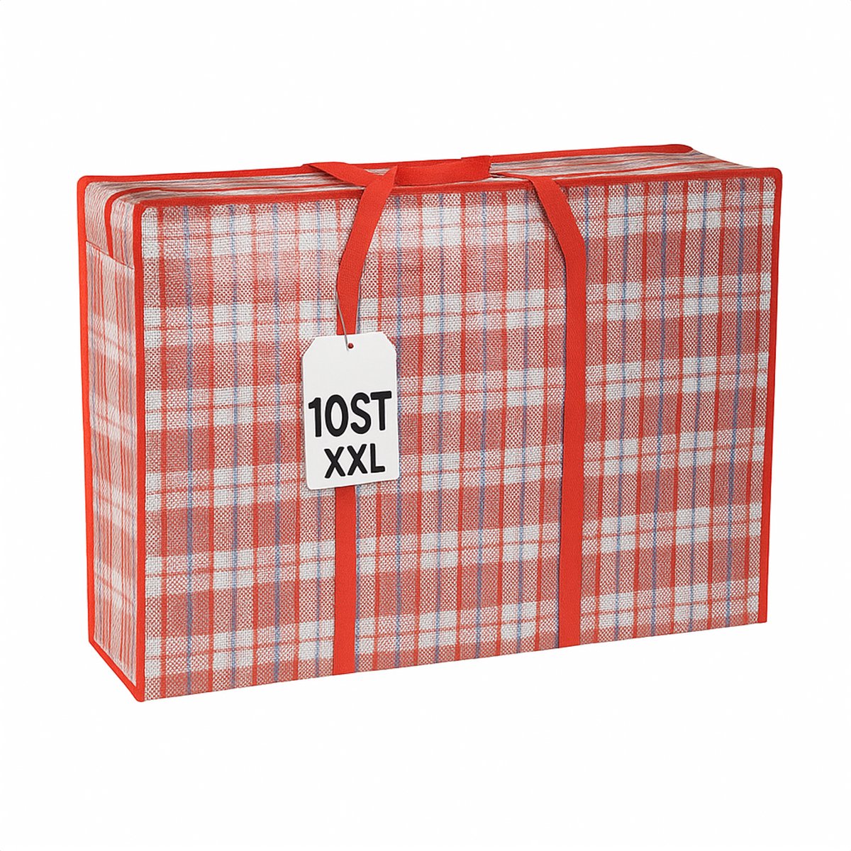 Big Shopper met Rits XXL – 10 Stuks – Grote Opbergtas - Boodschappentas