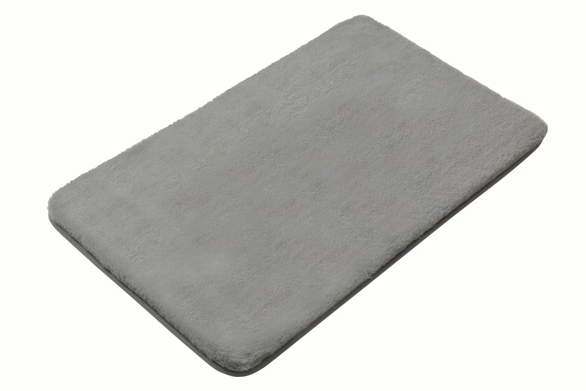 Zachte Grijze Badmat 80x50 cm - Antislip Microvezel