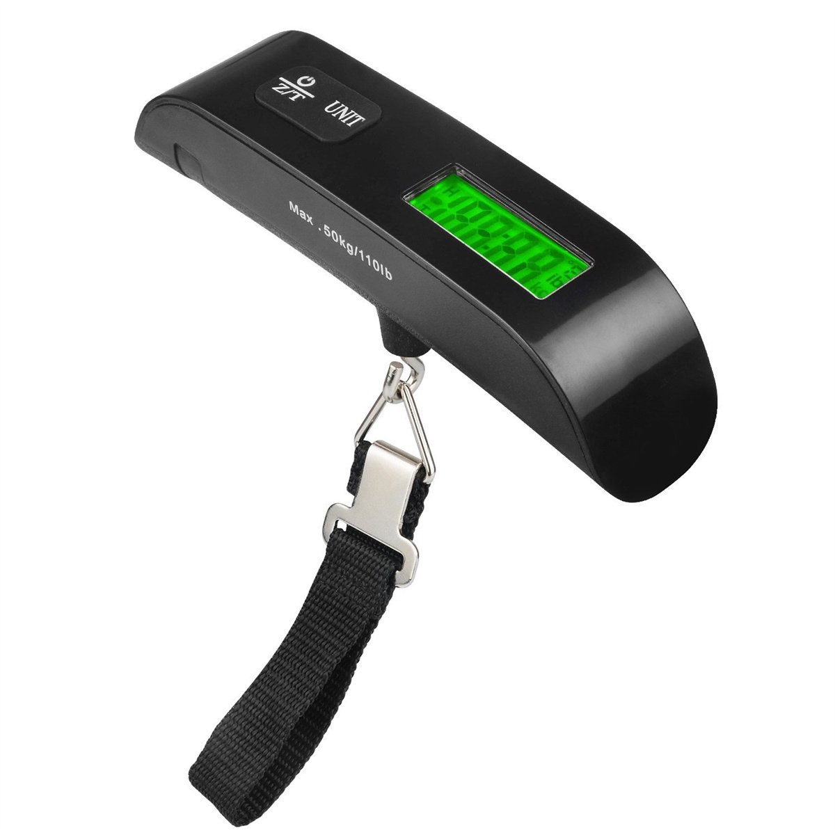 longziming -Digitale Bagageweegschaal tot 50 kg – Reiskoffer Weegschaal met LCD Display, Compact & Lichtgewicht, Nauwkeurige Meting, Automatische Uitschakeling, Ideaal voor Vakantie en Zakenreis