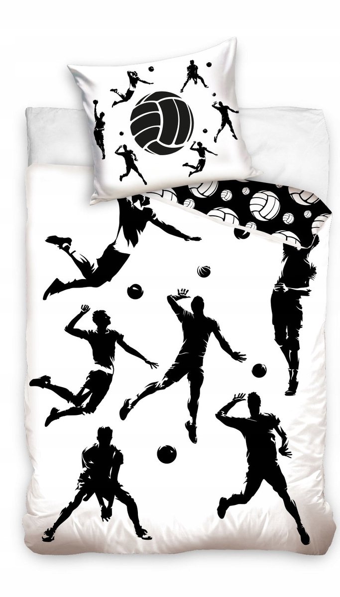 Katoenen Dekbedovertrek Volleybal 140x200 cm