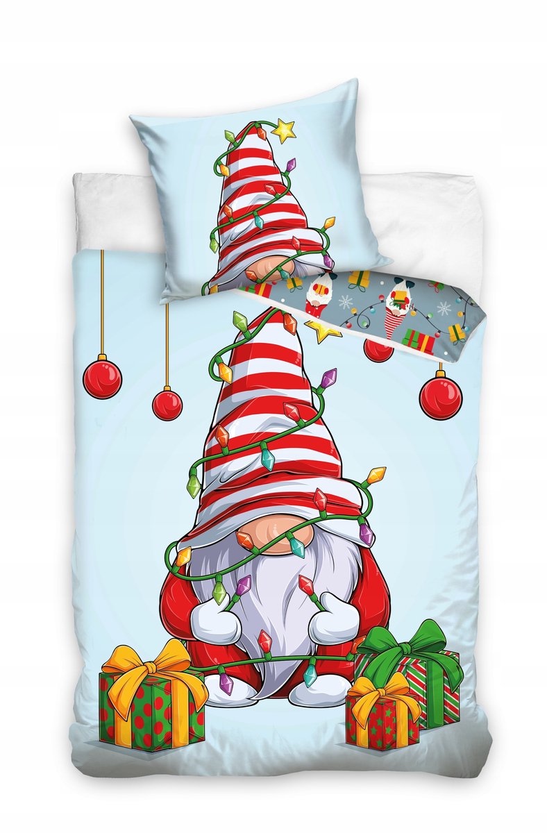 Kerst Dekbedovertrek Katoen 160x200 - Kabouter & Sinterklaas