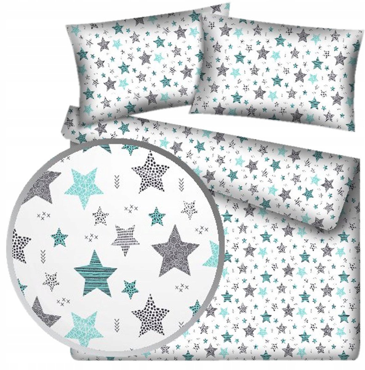 Kinderbeddengoed met Sterren 160x200 cm - 100% Katoen