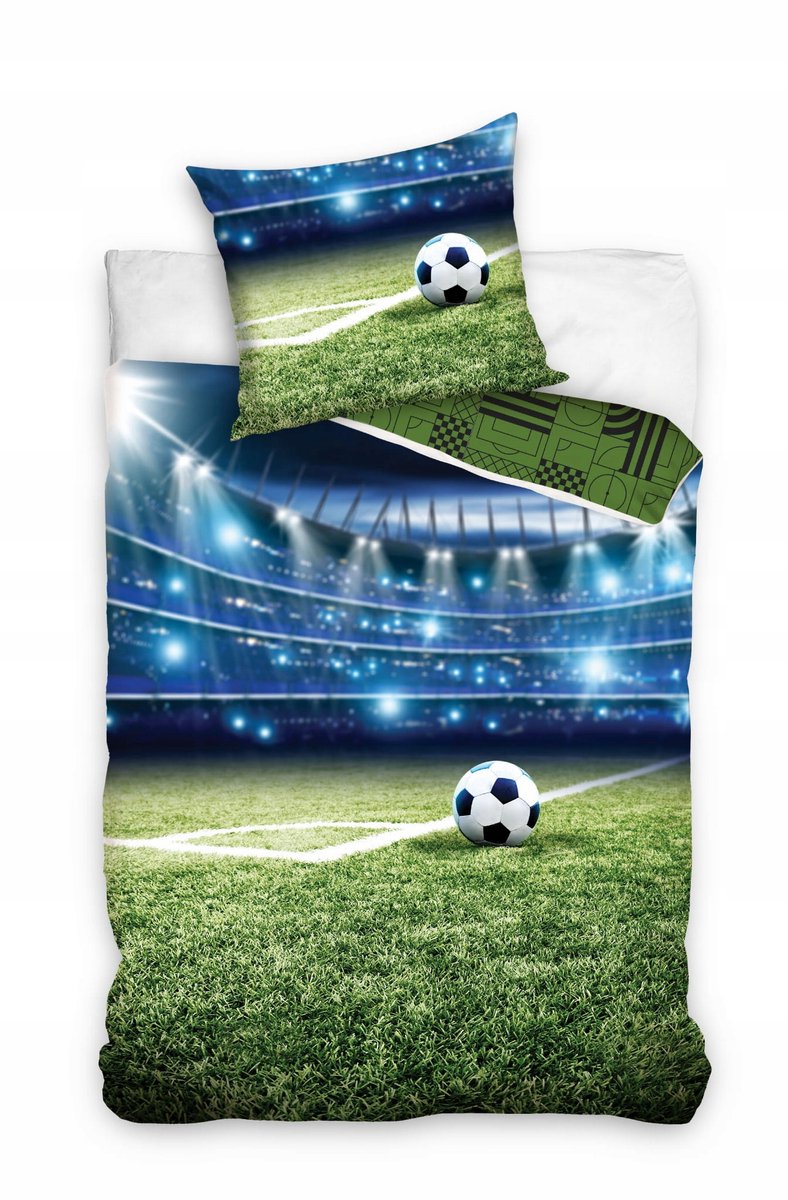 Kinderbeddengoed Katoen 140x200 Voetbalveld Doelpunt