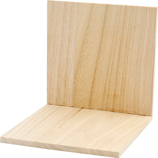 Foto: Boekensteun creativ company hout 15x15x15cm 10 stuks