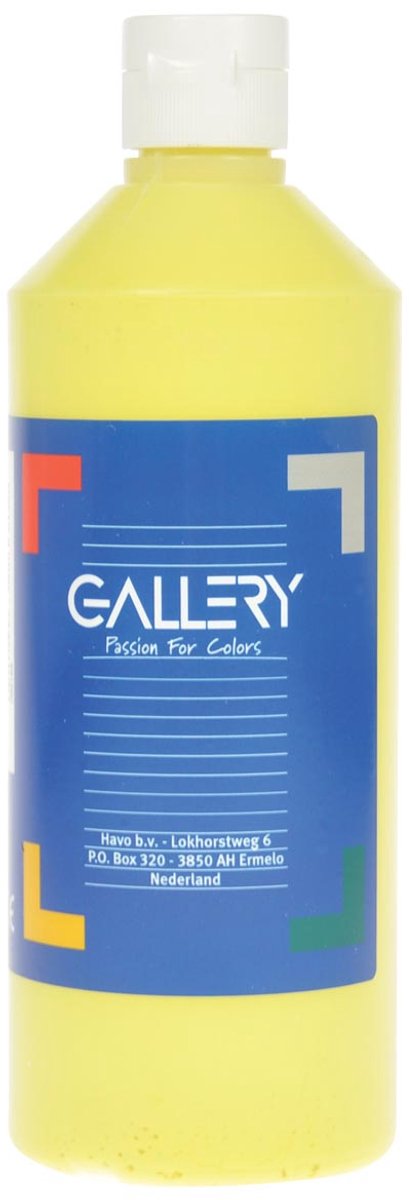 Gallery plakkaatverf | flacon van 500 ml | lichtgeel