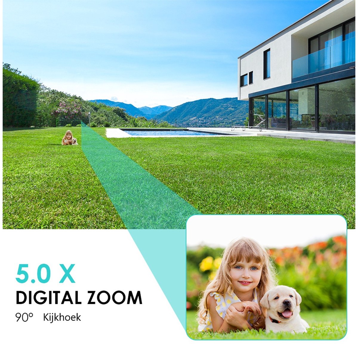 Full HD PTZ beveiligingscamera - WiFi – 355° Draaibaar – Full HD IP Camera met Nachtzicht – Twee-weg Audio – Bewegingsdetectie – IP65 Waterdicht – iOS & Android App – foto 8