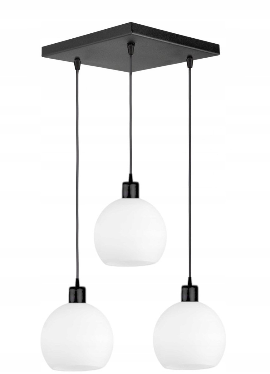 DORA 6-102KW Zwarte Kwadrat Hanglamp E27 3x60W