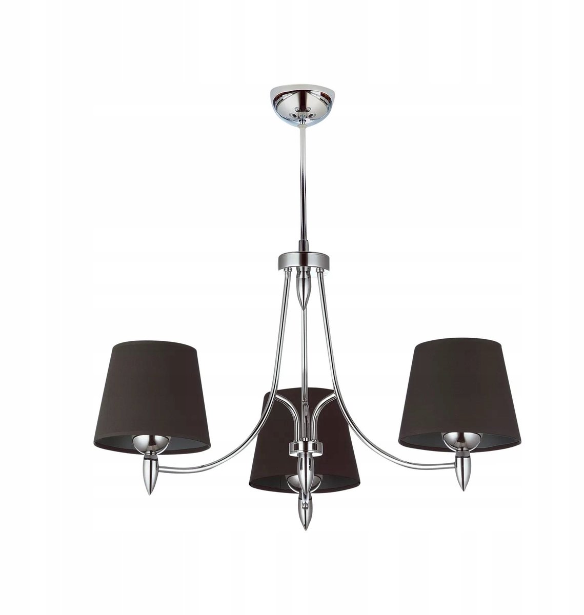 GOLAXY 3 Hanglamp Zwart Chromom Stof Stof 5x E27