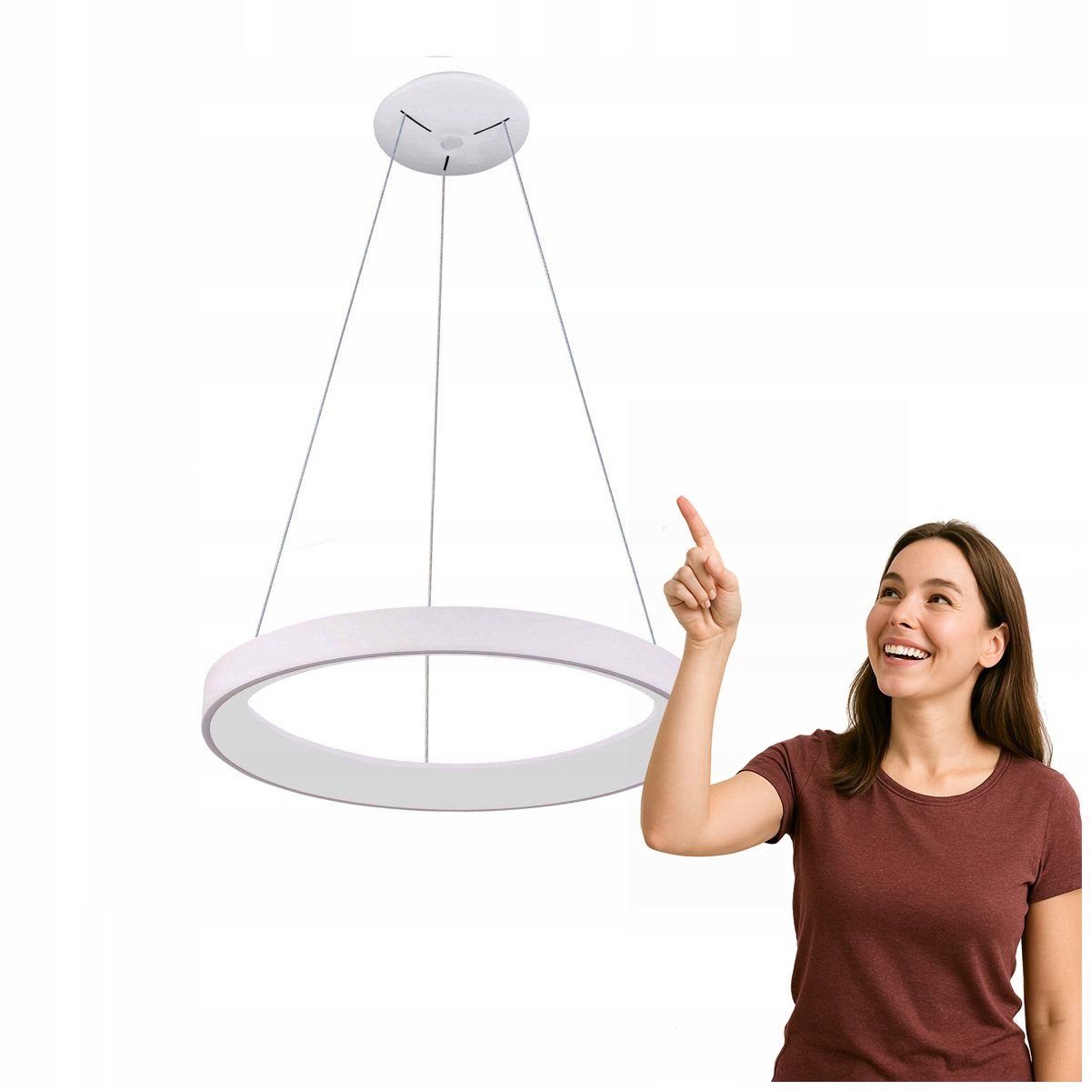 VICO LED Plafondlamp 38W Wit - Modern Verstelbaar 48cm