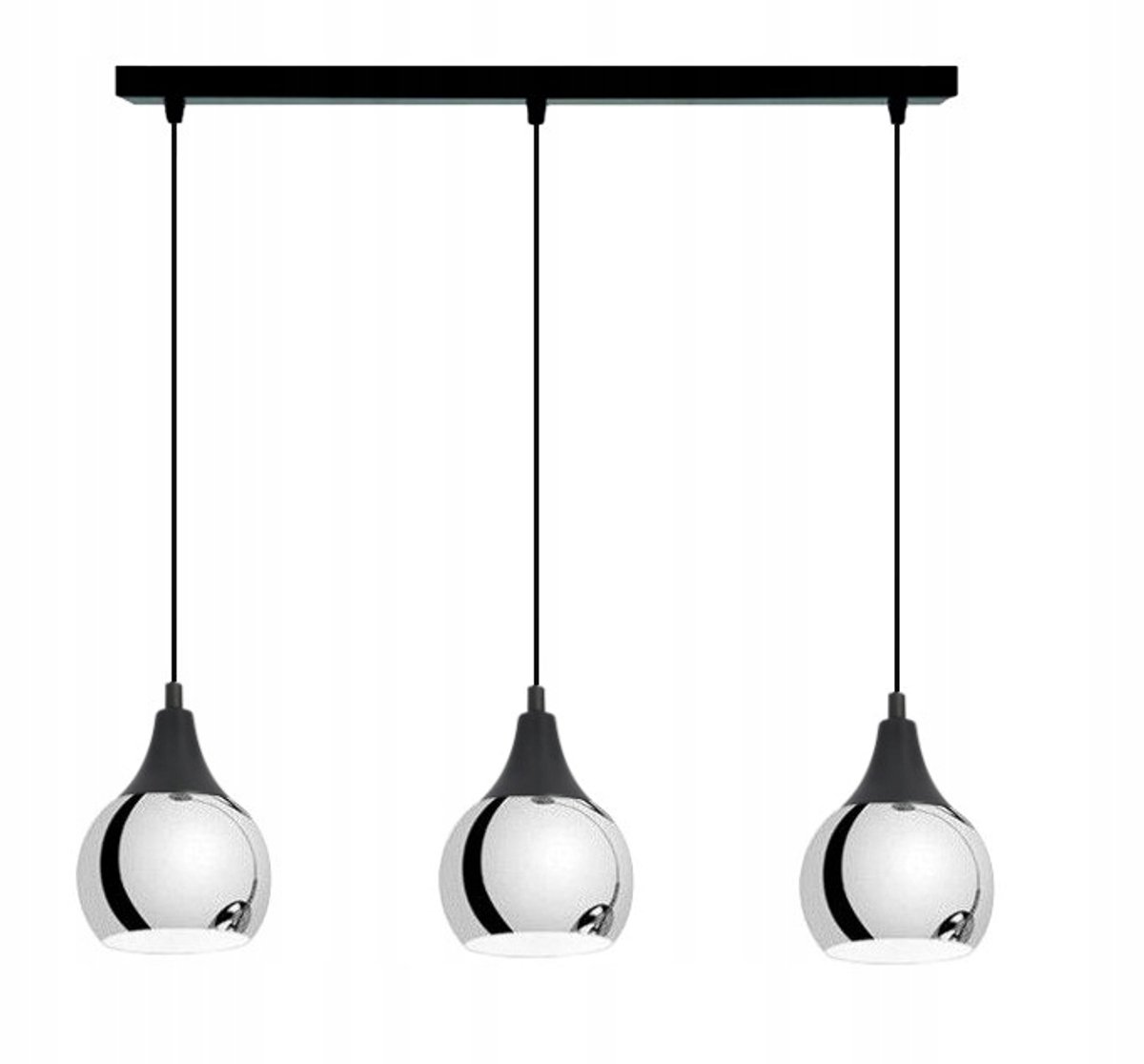 Moderne Zwarte Hanglamp AS 6-12L met Chroom - 3xE27